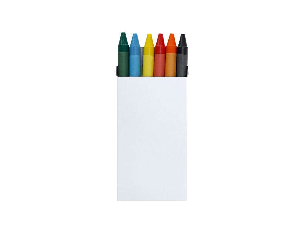 Set 6 ceras de colores en caja reciclada para impresión digital