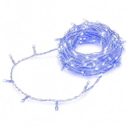 Guirnalda Luces Navidad 215 LED 3 m Blanco Frío, Cable Transparente, Luces Navideñas Decorativas
