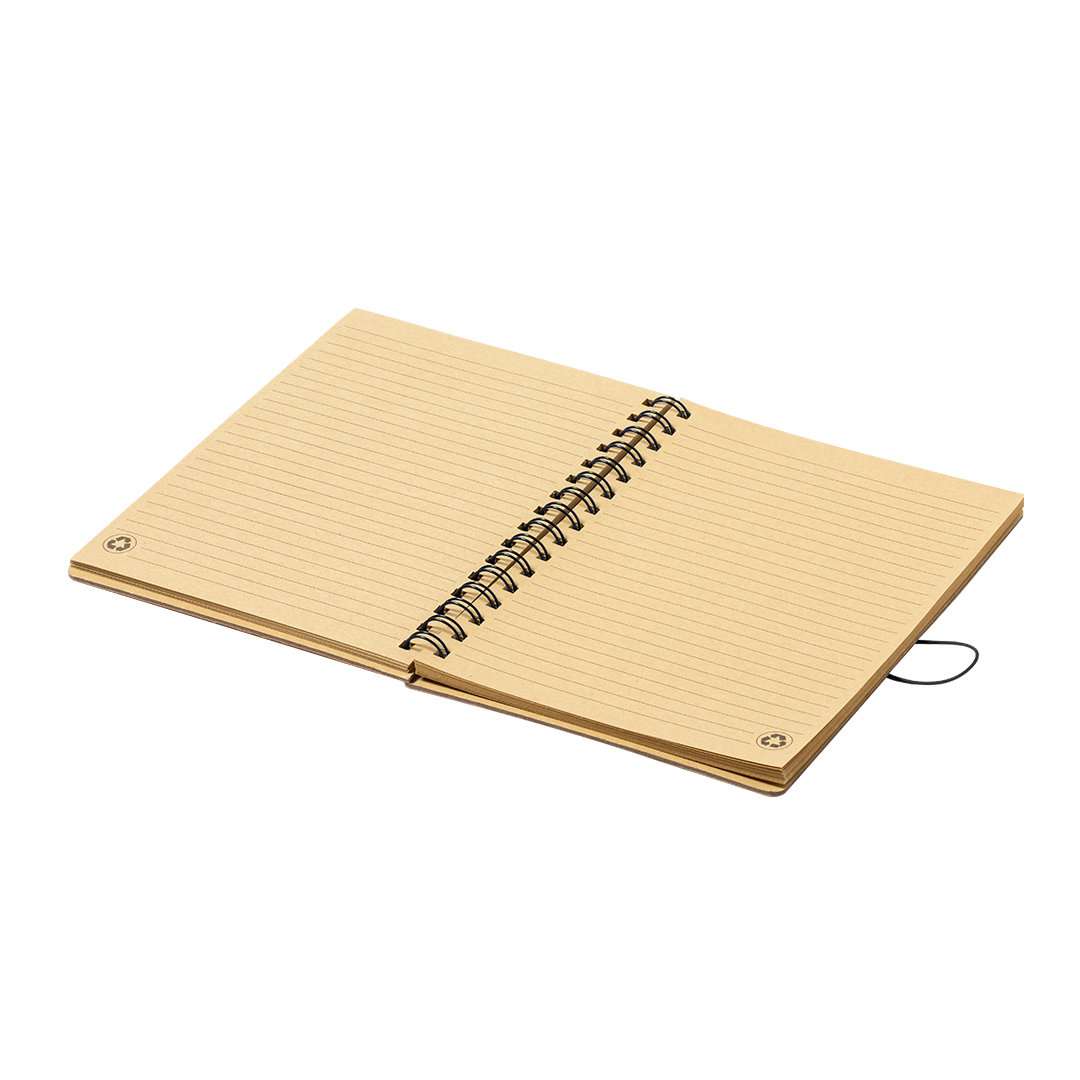 Libreta de anillas Nature con diseño navideño y tapas de bambú