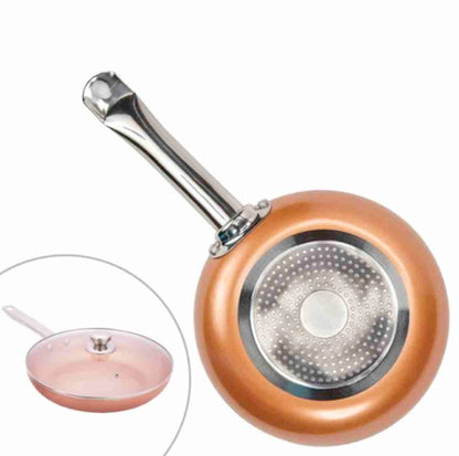 Juego De Sartenes Cobre Acero Inoxidable 3 Y 2 Tapas