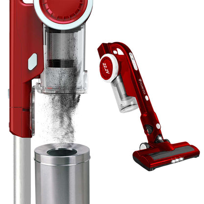 Aspirador sin Cable Almalux® 3 en 1 22,2V 19 kPa, 40 Min Autonomía, Filtro HEPA, Luz LED, Depósito 1L, Escoba y de Mano
