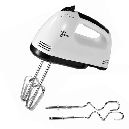 Batidora amasadora de mano Almalux® 200W con 7 velocidades, varillas de batir y ganchos para amasar