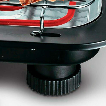 Barbacoa eléctrica Almalux® 2000W con parrilla de 2 alturas, 5 temperaturas y bandeja recoge grasa