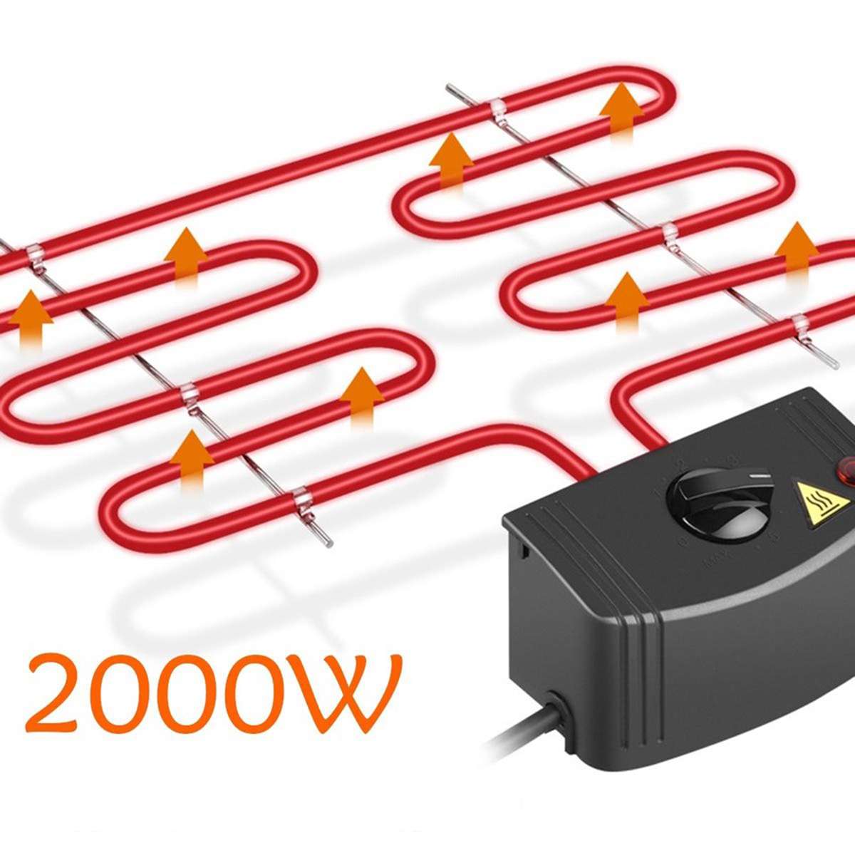 Barbacoa eléctrica Almalux® 2000W con parrilla de 2 alturas, 5 temperaturas y bandeja recoge grasa