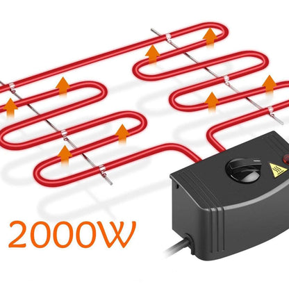 Barbacoa eléctrica Almalux® 2000W con parrilla de 2 alturas, 5 temperaturas y bandeja recoge grasa
