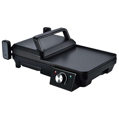 Parrilla multifunción Almalux® 2 en 1 plancha de asar y grill 2000W con apertura 180º y termostato regulable