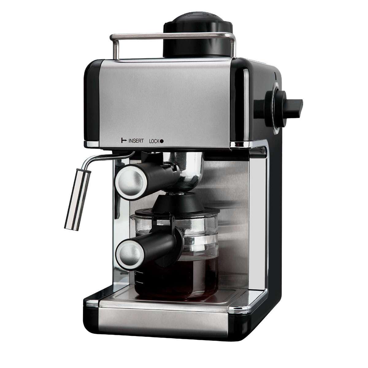 Cafetera Espresso  Almalux® 3.5 Bares - Acero Inoxidable – Café Intenso y Cremoso en Casa