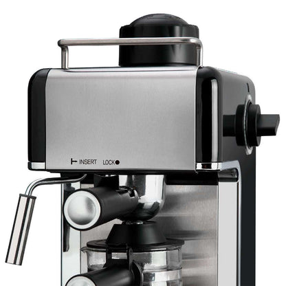 Cafetera Espresso  Almalux® 3.5 Bares - Acero Inoxidable – Café Intenso y Cremoso en Casa