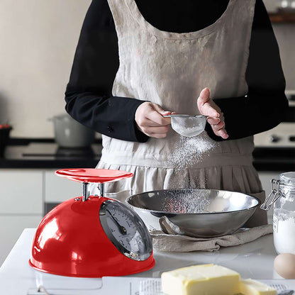 Báscula de cocina retro Almalux® con cuenco extraíble de acero inoxidable, capacidad 5 kg y diseño vintage