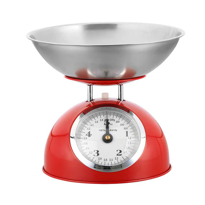 Báscula de cocina retro Almalux® con cuenco extraíble de acero inoxidable, capacidad 5 kg y diseño vintage