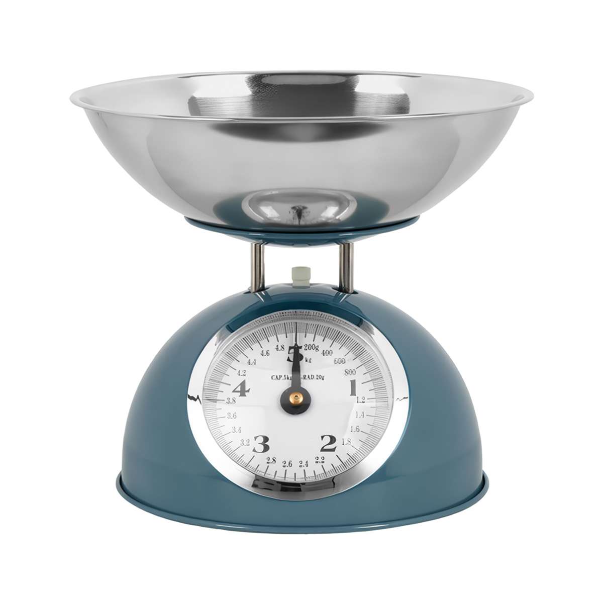 Báscula de cocina retro Almalux® con cuenco extraíble de acero inoxidable, capacidad 5 kg y diseño vintage