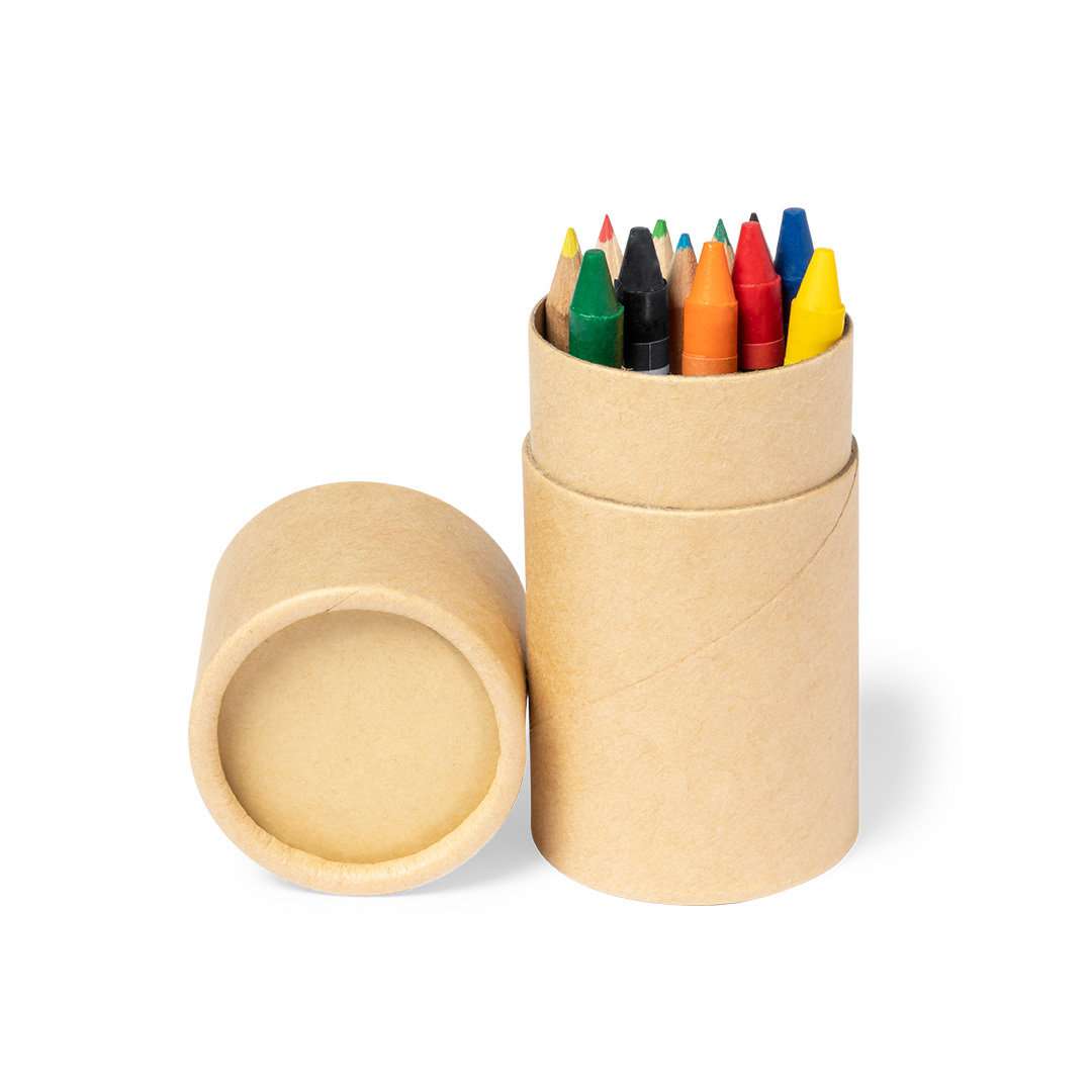 Set de 13 piezas Pixi con lápices y ceras de colores en estuche cilíndrico