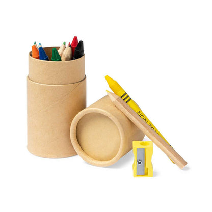 Set de 13 piezas Pixi con lápices y ceras de colores en estuche cilíndrico