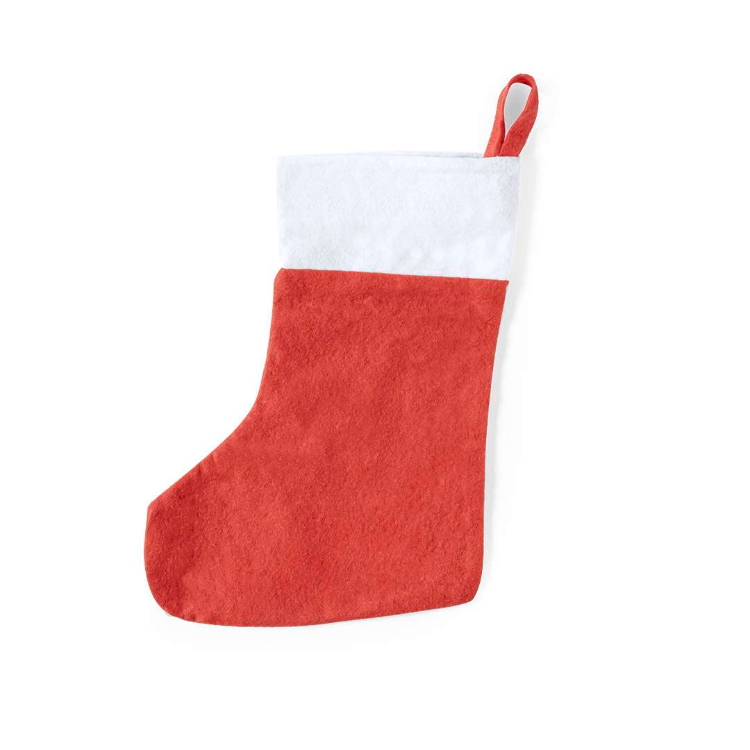 Calcetín navideño Saspi con gran capacidad y cinta para colgar