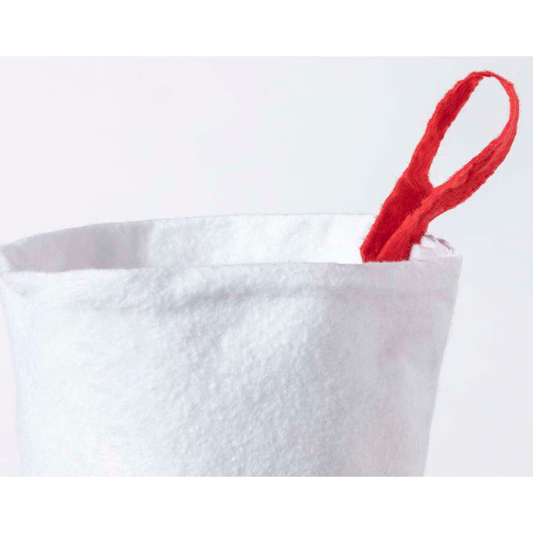 Calcetín navideño Saspi con gran capacidad y cinta para colgar