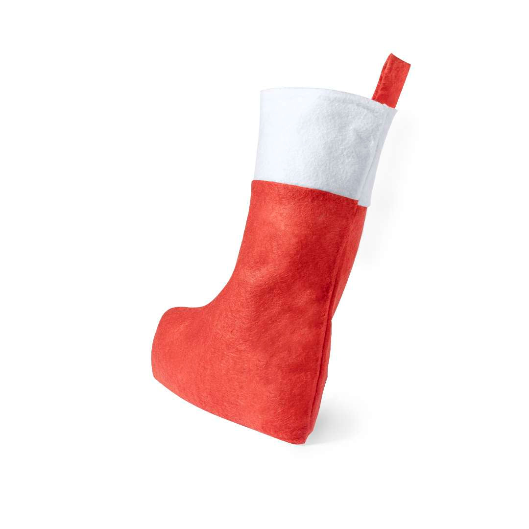 Calcetín navideño Saspi con gran capacidad y cinta para colgar
