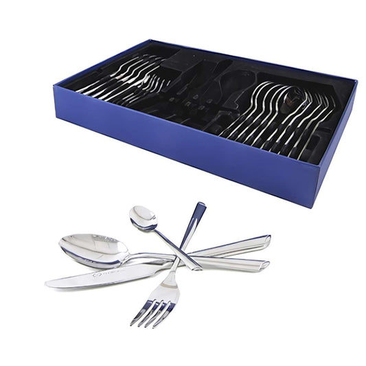 Cubertería Almalux® de 24 piezas en Acero Inoxidable - 6 Servicios