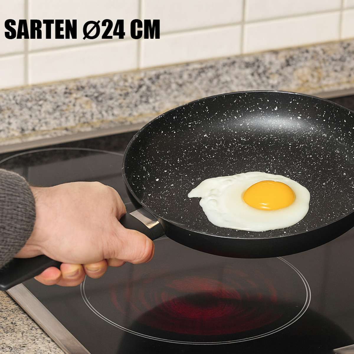 Batería de cocina Almalux® de 5 piezas - Aluminio - 20, 24 y 28 cm con Tapas