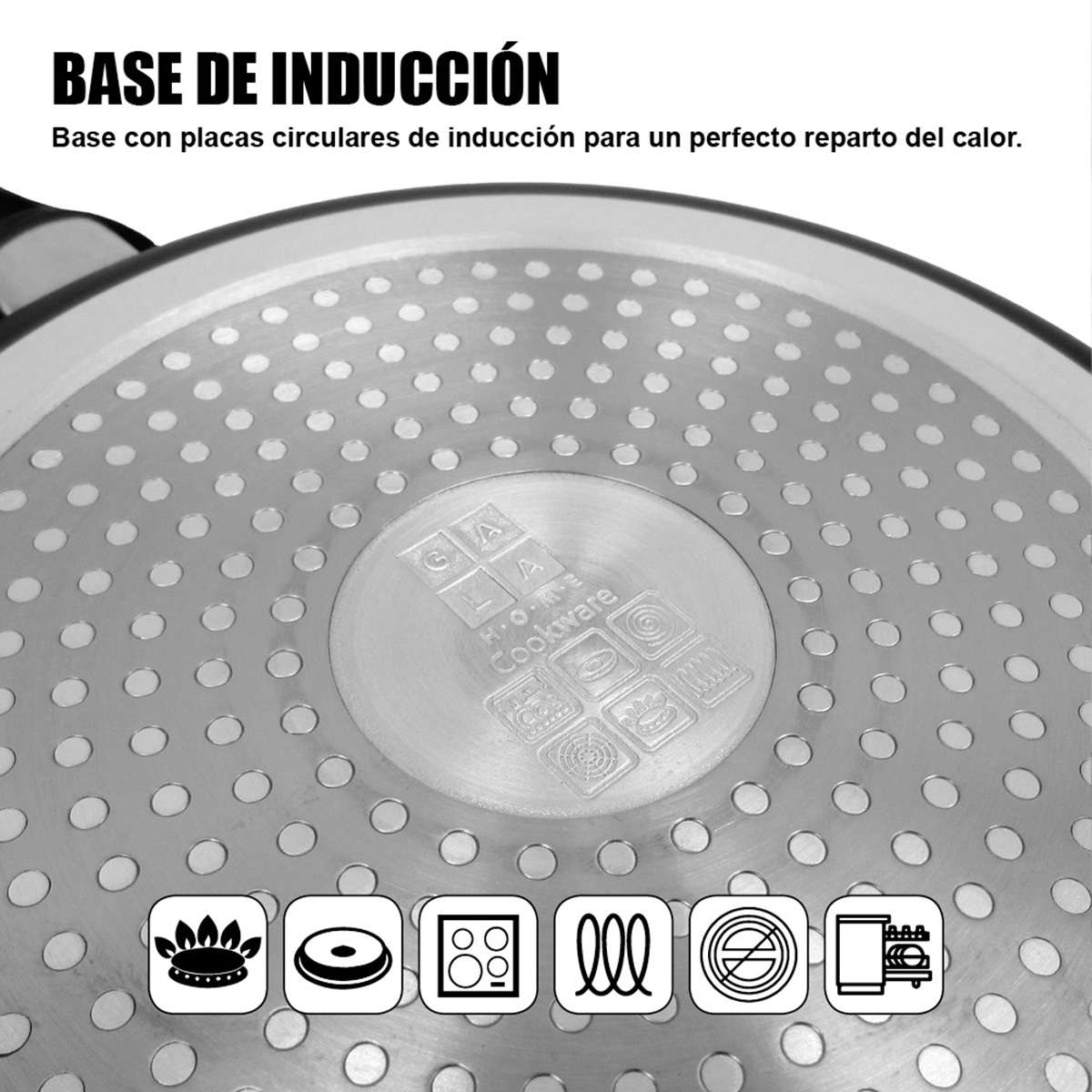 Batería de cocina Almalux® de 5 piezas - Aluminio - 20, 24 y 28 cm con Tapas