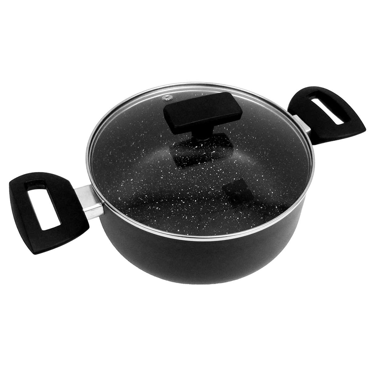 Batería de cocina Almalux® de 5 piezas - Aluminio - 20, 24 y 28 cm con Tapas