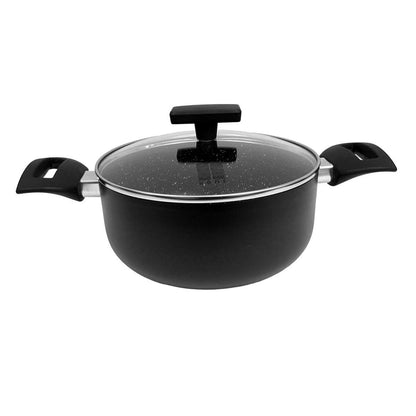 Batería de cocina Almalux® de 5 piezas - Aluminio - 20, 24 y 28 cm con Tapas