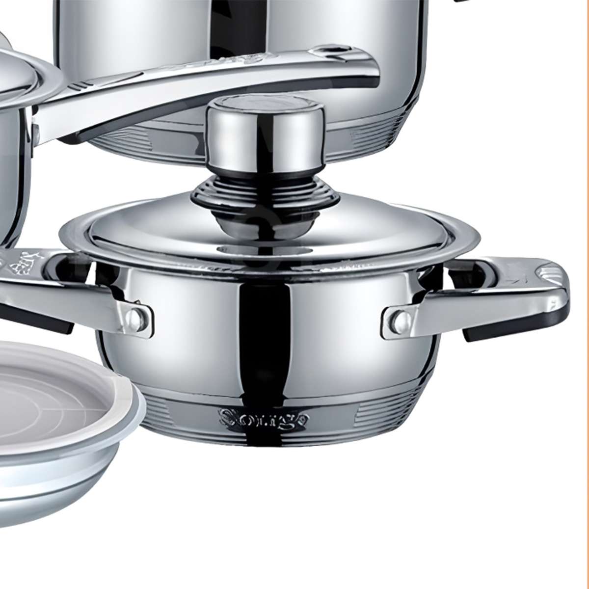 Batería de Cocina Almalux® de 16 piezas en Acero Inoxidable compatible con inducción