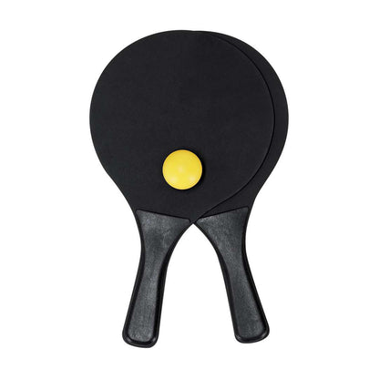 Par de palas de playa Faluk de madera natural con bolsa y pelota