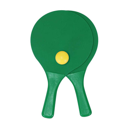 Par de palas de playa Faluk de madera natural con bolsa y pelota