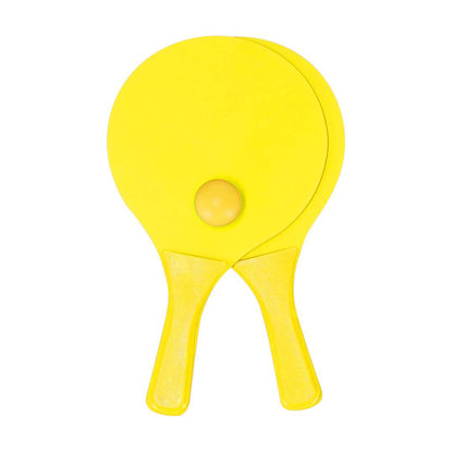 Par de palas de playa Faluk de madera natural con bolsa y pelota