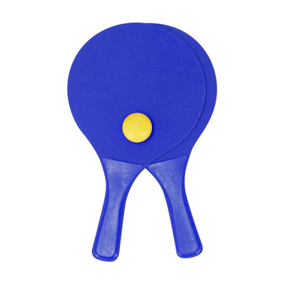 Par de palas de playa Faluk de madera natural con bolsa y pelota