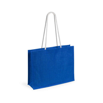 Bolsa de yute resistente con asas de algodón largas y reforzadas