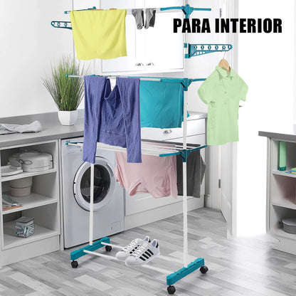 Tendedero Vertical Almalux® de 3 Alturas Abatible Lujo