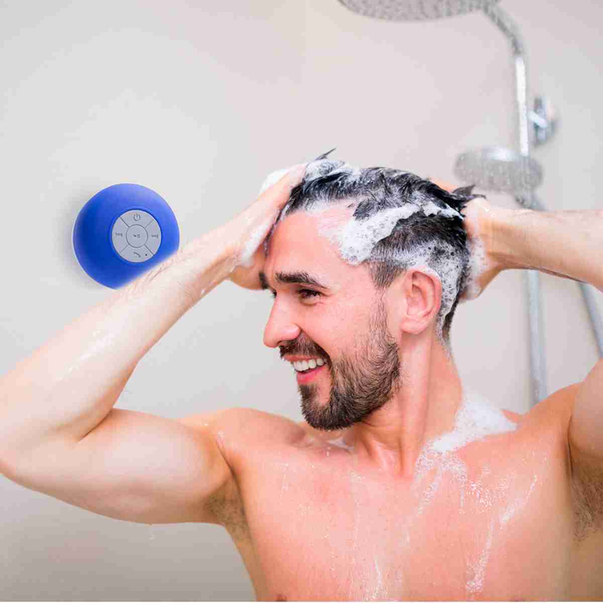 Altavoz Bluetooth® impermeable para Ducha -  Playa ó Piscina Azul