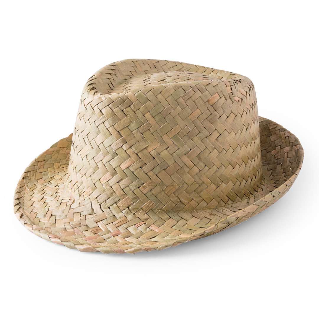 Sombrero de paja transpirable Zelio en blanco o verde natural