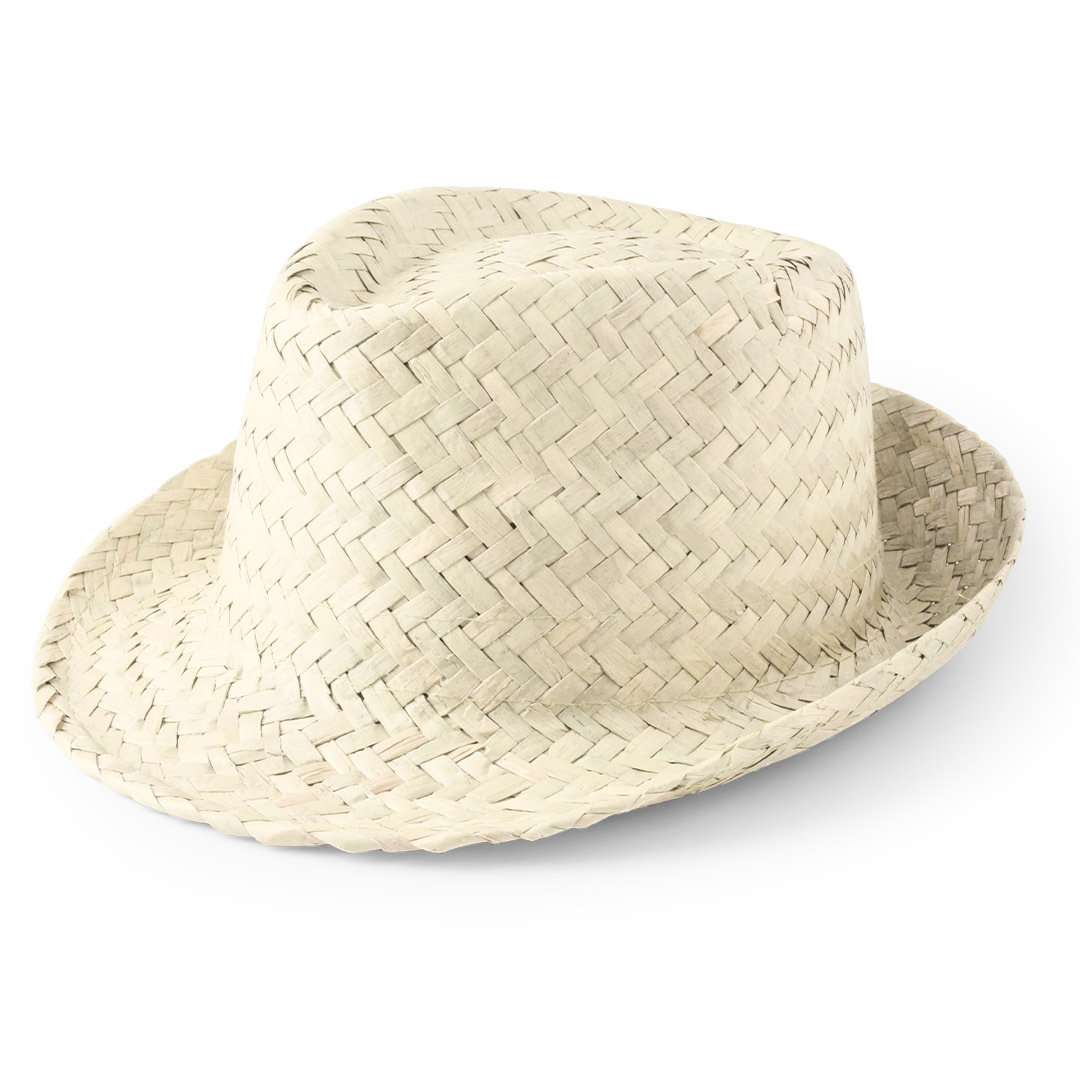 Sombrero de paja transpirable Zelio en blanco o verde natural