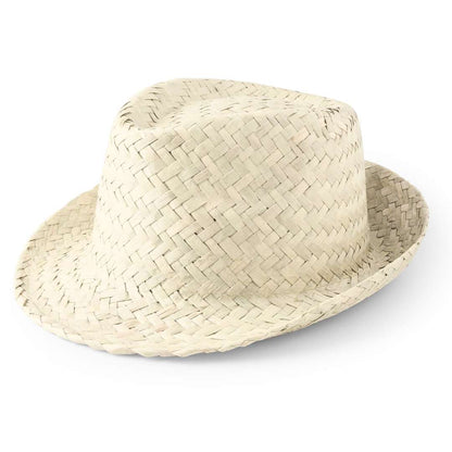 Sombrero de paja transpirable Zelio en blanco o verde natural