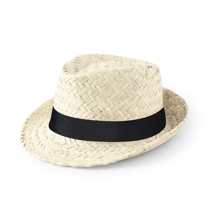 Sombrero de paja transpirable Zelio en blanco o verde natural