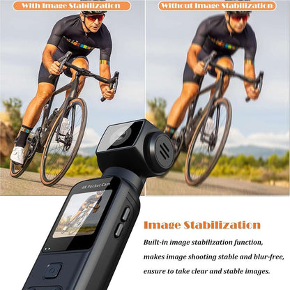 Cámara Corporal 4K Almalux® con Micrófono Externo – Rotación 270°, Estabilización de Imagen, WiFi y Grabación Ultra HD