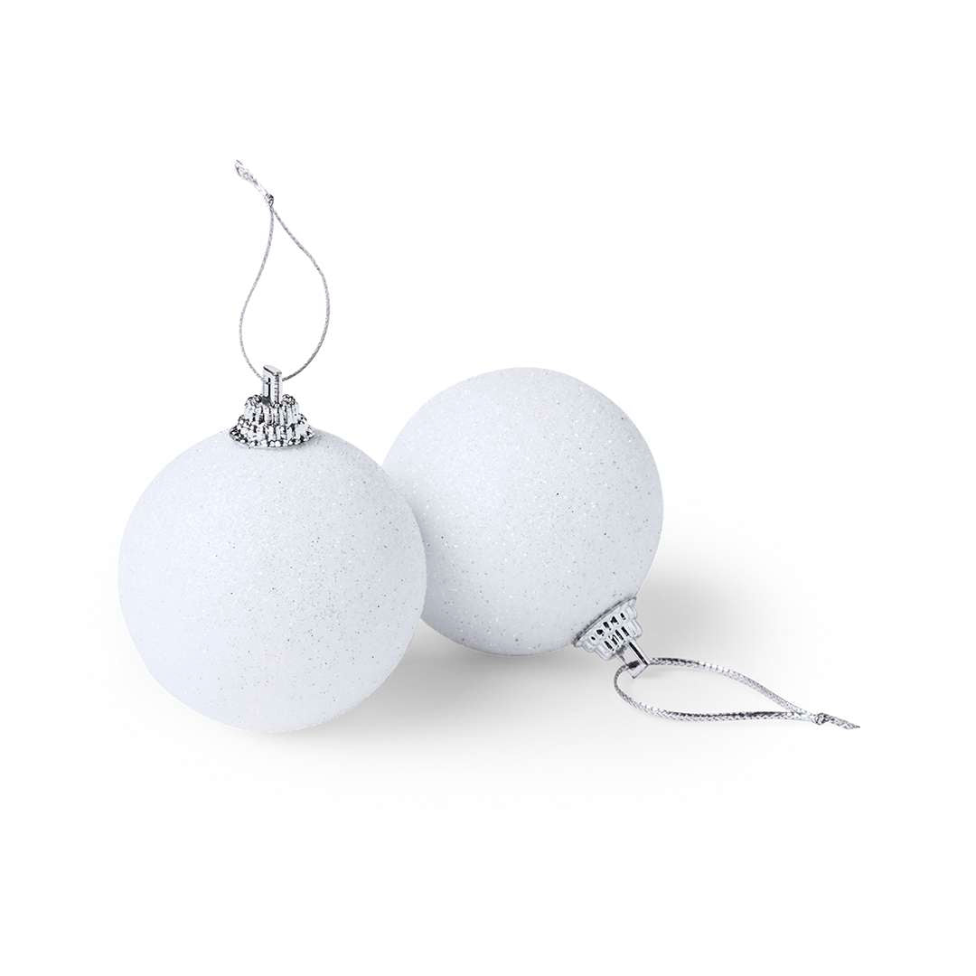 Set de 6 bolas de Navidad para colgar - Decoración festiva elegante
