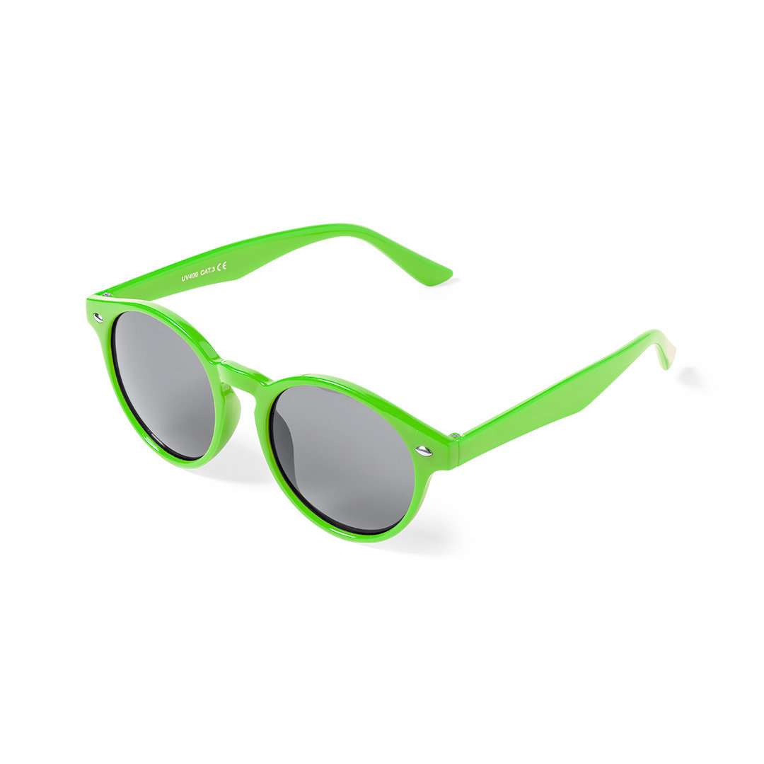 Gafas de sol unisex negras con protección UV400 y diseño circular