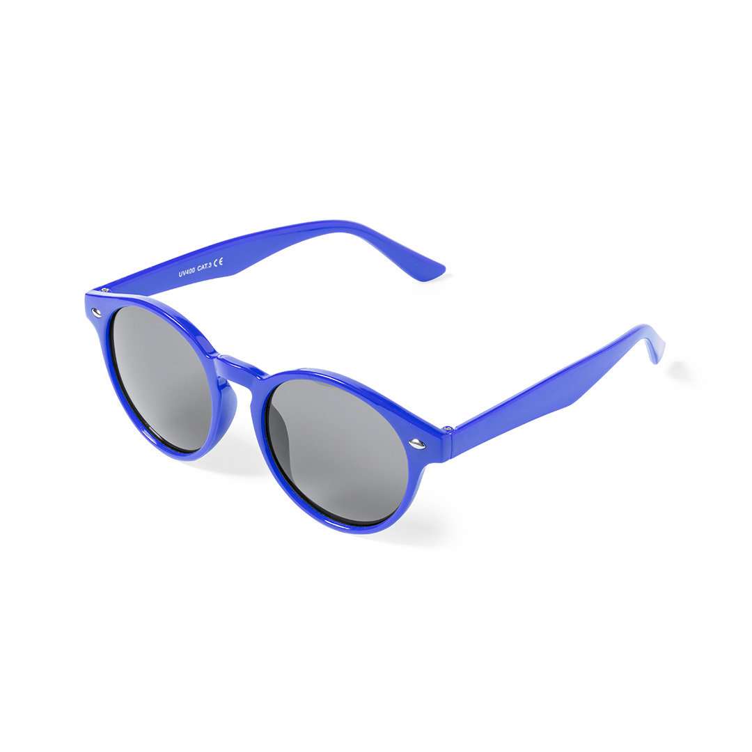 Gafas de sol unisex negras con protección UV400 y diseño circular