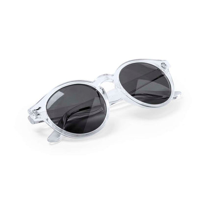 Gafas de sol unisex negras con protección UV400 y diseño circular