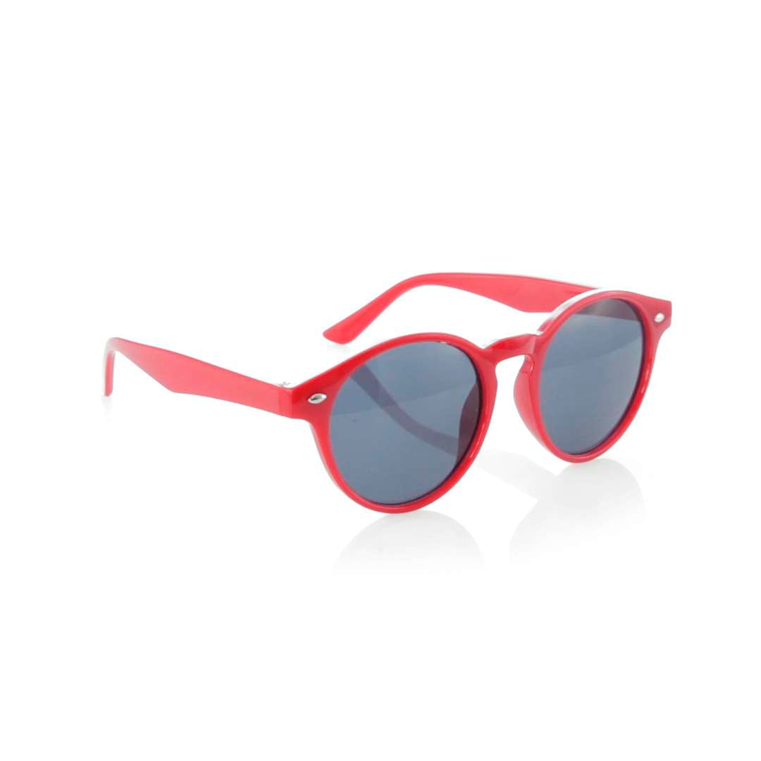 Gafas de sol unisex negras con protección UV400 y diseño circular