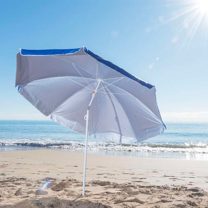 Sombrilla de Playa Sandok 200cm con Protección UV y Tubo Ajustable