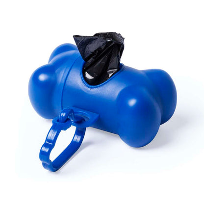 Dispensador de bolsas para mascotas con diseño de hueso y mosquetón