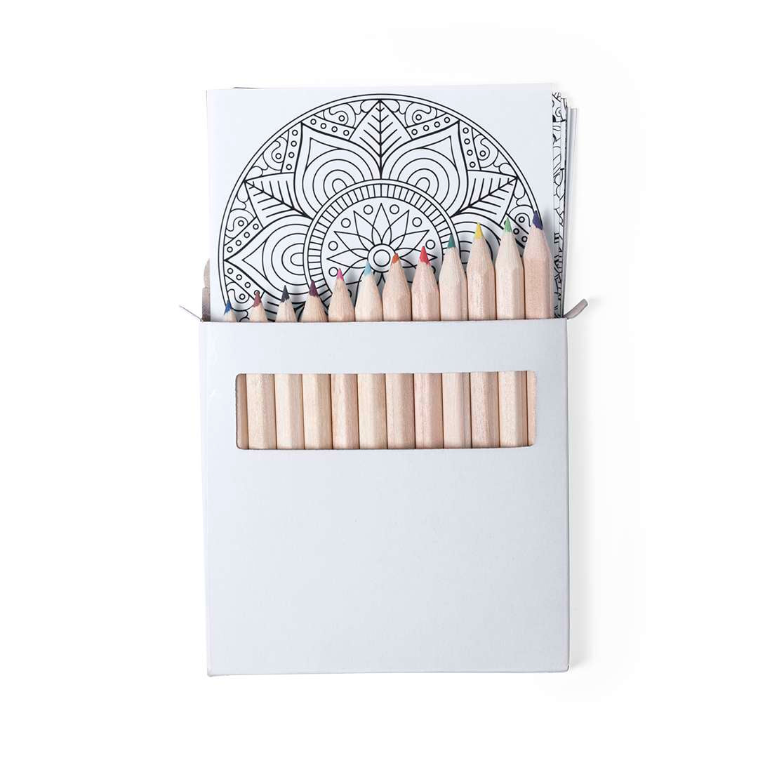 Set Boltex de lápices y láminas mandala para colorear y relajarse