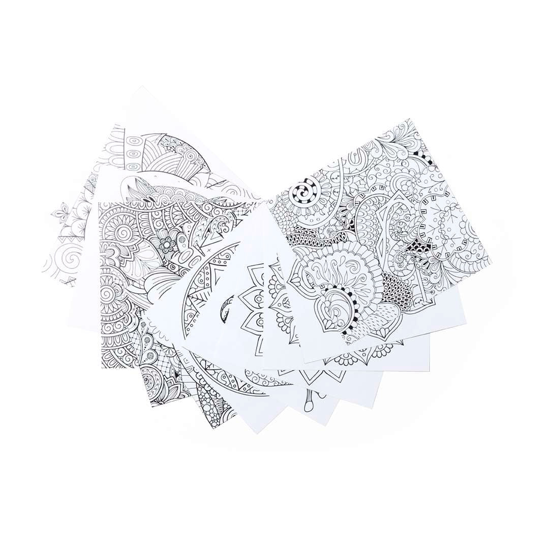 Set Boltex de lápices y láminas mandala para colorear y relajarse