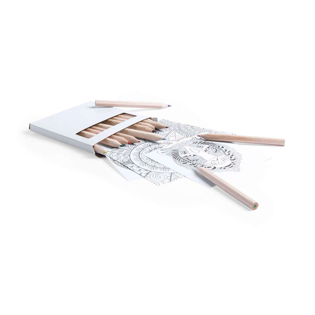 Set Boltex de lápices y láminas mandala para colorear y relajarse
