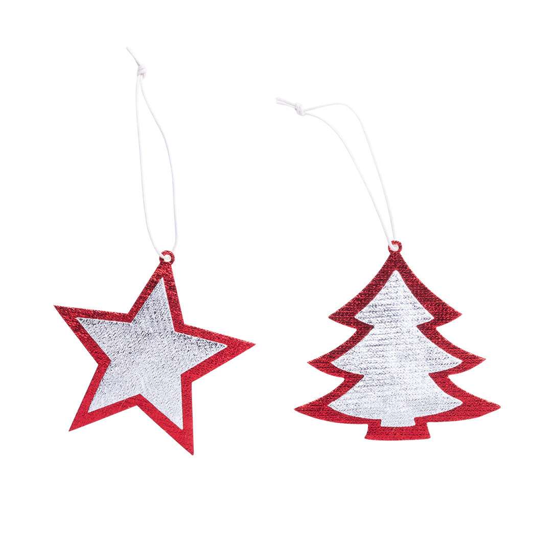 Set de Figuras Navideñas para Colgar con Árbol y Estrella