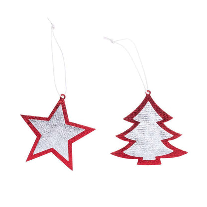 Set de Figuras Navideñas para Colgar con Árbol y Estrella